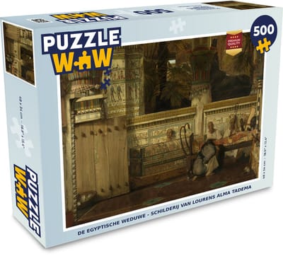 Puzzel De Egyptische weduwe - Schilderij van Lourens Alma Tadema - Legpuzzel - Puzzel 500 stukjes