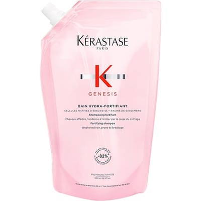 Kérastase Genesis Bain Hydra-Fortifiant Shampoo Refill - Versterkende en Hydraterende Anti-Haaruitval Shampoo voor Fijn, Verzwakt Haar - Navulling 500 ml