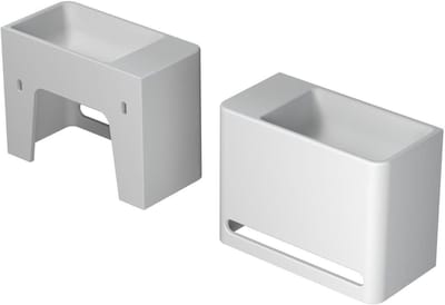 INK Hangar Fontein - 40x20x30cm - wasbak rechts - 0 kraangaten - polystone wit mat