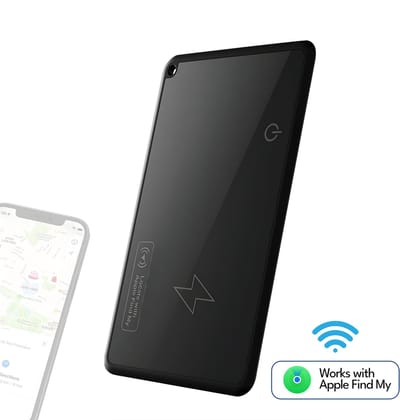 JustValue Tracker Voor Portemonnee - Geschikt Voor Apple Find My - Slechts 3 mm Dik - Draadloos Oplaadbaar - Creditcard-formaat - Bluetooth - Zwart