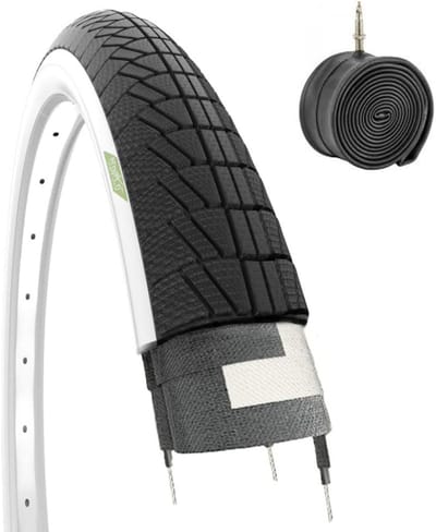 Witte banden en binnenbanden voor 20 inch stadsfiets (47-406)