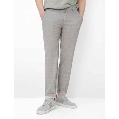 Eurex Heren Chino  Style THILO MINERAL CHECK, mediumgrijs, maat 26U
