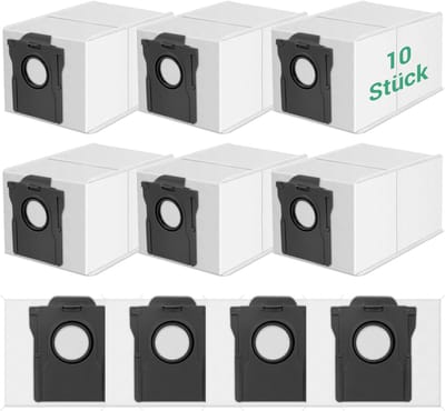 10 stuks stofzakken voor Dreame X40/X50/L40S/L10/X20/X30/L50/Aqua10 Ultra- voor Dreame l40s pro ultra/L10s Ultra Gen 2/Gen 3, voor Mova P50/E30/Z60/P10/V50 robotstofzuiger