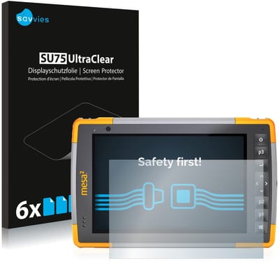 Savvies - Screenprotector voor Juniper Systems Mesa 2 Rugged Tablet - Folie Beschermfolie transparant 6 Stuks