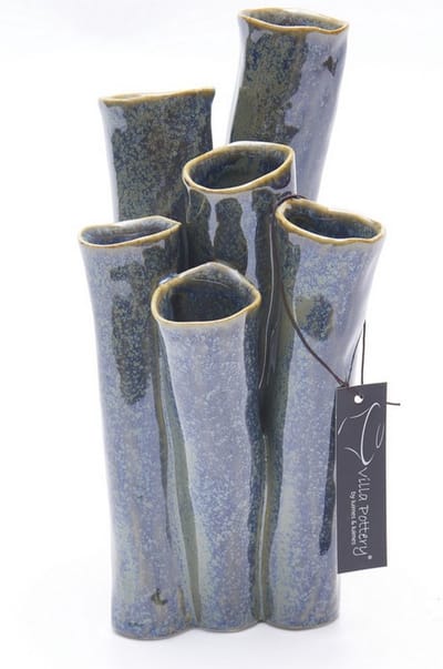 Vaas - Villa Pottery - Decoratie - Woondecoratie - porselein - waterdicht - New Juul 1_3 Blue reactive