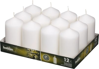 Bolsius - Horeca stompkaars - 130/68 - 12 stuks per verpakking - Wit