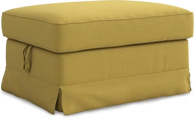 Vervangende Hoezen voor Voetenbank, 82x62x44 cm, Mosterd Polyester