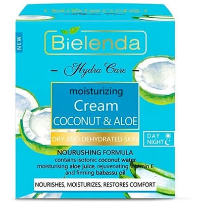 Bielenda Hydra Care Coconut &amp; Aloe Moisturizing Face Cream Dry And Dehydrated Skin 50 ml