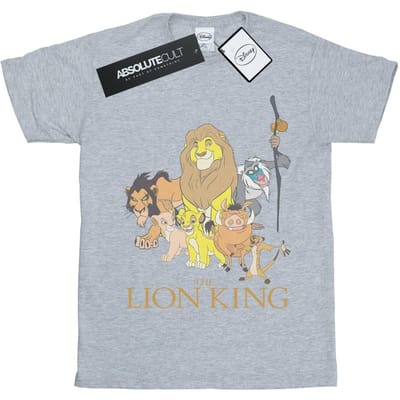 Disney Heren The Lion King Groep T-Shirt (Sportgrijs)