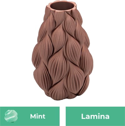 Lamina moderne vaas – Decoratieve vaas - Mint - 3d geprinte vaas – geschikt voor droogbloemen - 20CM