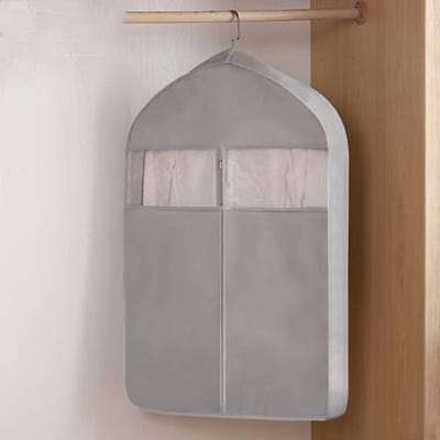 Kledingstofhoezen - Pakzakken Garderobe - Kleding Beschermen - Ademend Non-woven - 10 Stuks - Grijs