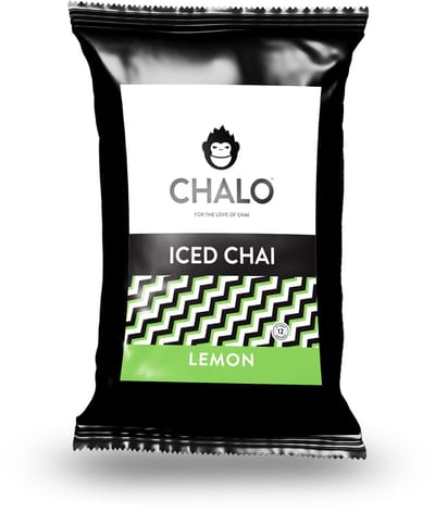 CHALO Lemon Iced Chai - Vegan Citroen Iced Tea - Zwarte Assam thee - 300 GR Navulzak met een maatschepje