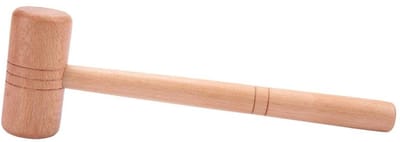 Dailygoods- Houten Hamer - Handgereedschap voor Sieraden - Reparatie Hamer - Lange Handgreep - Hamerkop van Hout - Afmetingen 25 x 8 x 3,5 cm - Sieradenhamer