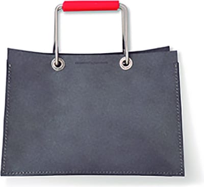 Vacavaliente - Tas Groot (by Paola Navone) - Gerecycled Leer - Grijs