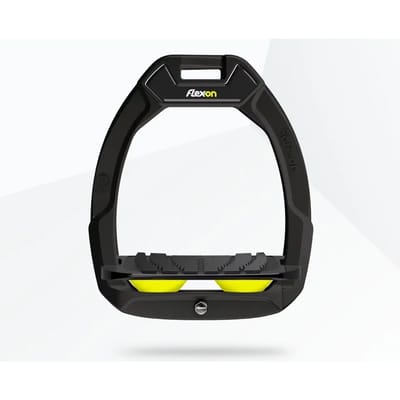 Veiligheidsspanners Paardrijden Inclinatie Grip Zwart/Zwart/Geel Flex-On Safe-On