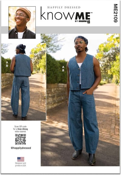 Naaipatroon Vest Broek - Kleding Patroon - Zelf Kleding Maken - Papieren Patroon - Maten 34-42 - Meerkleurig