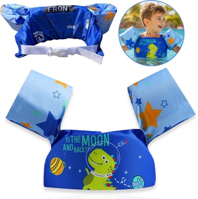 VoordeelShop® Puddle Jumper Zwembandjes 2-6 Jaar Blauw - Incl. Veiligheidssluiting - Reddingvest Kind - Zwembandjes Drijfvest & Zwemvleugels - Swimtrainer & Zwemgordel - Zwemvest Kinderen - Peuter - 14-25 KG