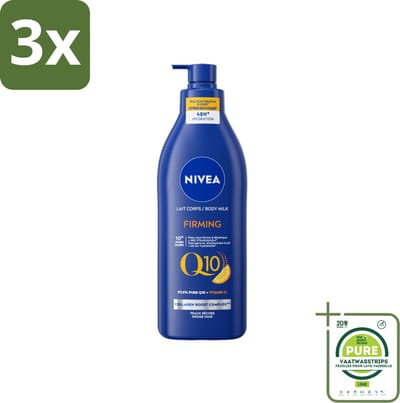 3 x Nivea - Q10 - Verstevigende Bodylotion met Pomp - Vitamine C - 48 uur Hydratatie - Voor Droge Huid - 400 ml - Grootverpakking - NIVEA Q10 - Bodylotion - Droge Huid - Verstevigende Bodylotion - Vitamine C