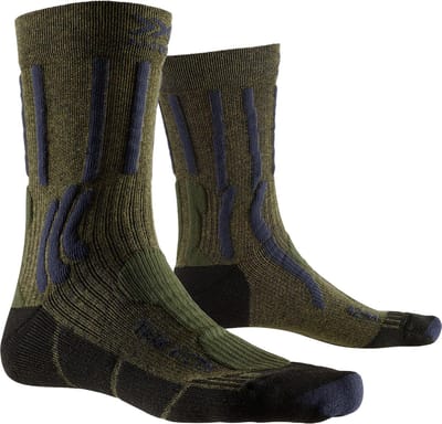X-Socks Trek X Cotton Mens Socks - Blue/Green - 45-47