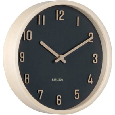 Karlsson - Wall Clock Nervadura Small - Zwart - Ø22cm