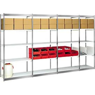Insteekstelling Stora 100, Staand frame voor 5 legborden, aluminium zilver