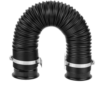 Dailygoods- Luchtinlaatpijp Universele Flexibele 3 Inch - Inlaatslang - Turbo Connector - Uitschuifbaar tot 80 cm - Verbeterde Motorprestaties - Eenvoudige Installatie