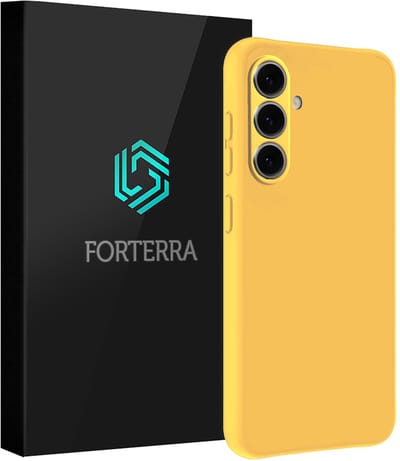 Hoesje Geschikt voor Samsung Galaxy A37 - Sterk & Shockproof - Siliconen Case - Hoes Cover - Geel