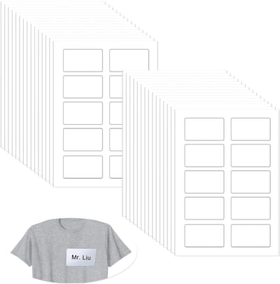Dailygoods- Etiketten 300 Stuks - Zelfklevende Kledinglabels - Gepersonaliseerde Stickers - Afneembaar - 50 mm x 80 mm - Geen Resten Achter - Naamlabels