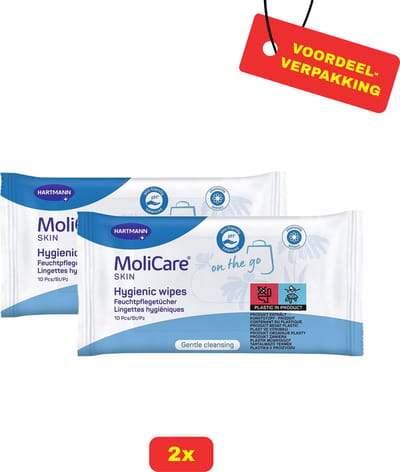 2x Molicare Skin Vochtige Doekjes - 2x 50 stuks - Voordeelverpakking!