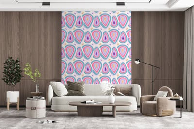 Behang - Fotobehang Patroon - Agaat - Retro - Paars - Breedte 165 cm x hoogte 220 cm