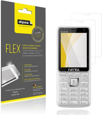 dipos – 2x Beschermfolie geschikt voor Faywa Smart 4G | 3D Full Cover Screenprotector | 100% Passend