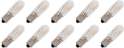 Signaallamp E14 130V 15W - 115 mAh - 10 stuks - T16 Gloeilamp Ø16mm - 54mm - 2500K - Dimbaar
