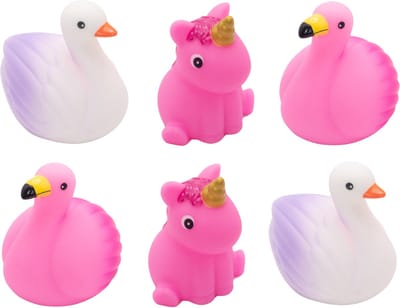 6 x Lichtgevende Drijvende Bad Speeltjes Roze LED Licht Flamingo Eenhoorn Zwaan Zwembad Pool Party