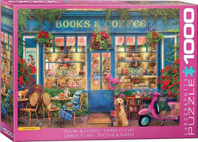 Eurographics - Boeken & Koffie [Books & Coffee] - Artbeat Studio - 1000 stukjes 68×48cm (b×h) - Legpuzzel