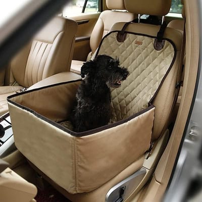 Hond Autostoelhoes - Huisdier Autostoel - Reizen met Huisdier - Ultra Kubusstructuur - 1 Aantal - Champagne
