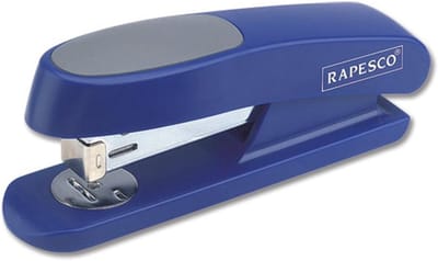Antibacteriële half strip nietmachine met rubberen grip blauw