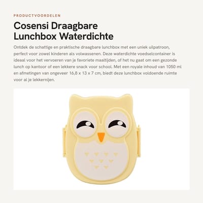 Dailygoods- Lunchbox Waterdicht - Lunchbox Volwassenen - Lunchbox Kinderen - Lunchbox met Vork/Lepel - 900 ml - 16 x 14 x 7 cm - Broodtrommel