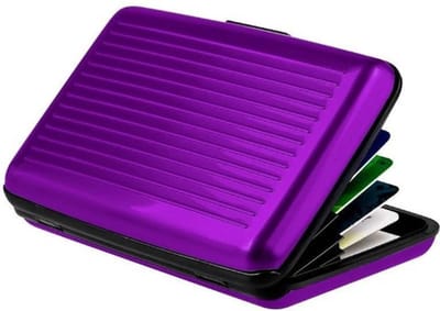 Go Go Gadget - Aluminium Creditcardhouder - Anti Skimming - Geldknip - Lichtgewicht Pasjeshouder - Paars