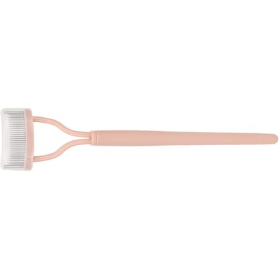 Peigne à Cils Arc Dents en Acier Inoxydable Séparateur de Cils Outil Applicateur de Mascara avec Couvercle de Peigne white