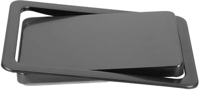 Inbouw Afvalbak - Verzonken Prullenbak Deksel - Keuken Netjes Houden - Geurbeheersing Flipdeksel - 23 x 16.5 cm - Donkergrijs