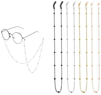 Dailygoods- Brillenketting 4 stuks - Brillenkoord verstelbaar - Antislip gespen - Geschikt voor dames/heren - Ideaal voor sport/reizen
