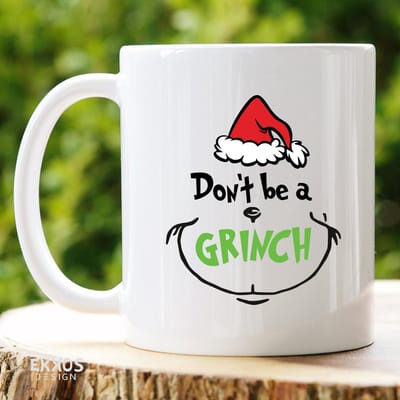 Don't be a Grinch Kerts Mok - Herfts- Black friday 2022 - Kerst cadeau voor vrouwen - Sinterklaas cadeautjes - Cadeau voor vrouw - Koffiemok - Grappige cadeaus - Cadeau voor man - Mokken en bekers - Verjaardag cadeau - Koffiekopjes - Mok met tekst
