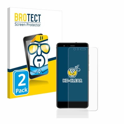 BROTECT - Screenprotector voor Huawei P10 Lite - Folie Beschermfolie transparant 2 Stuks