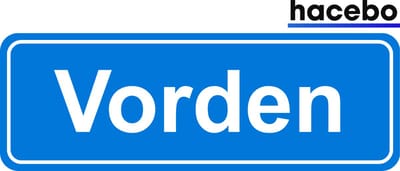 Hacebo - Plaatsnaam Sticker - 29x10 CM - Vorden sticker - Verkeersborden sticker - grappige cadeaus - Vorden