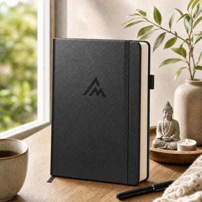 Dailygoods - BIROYAL Mindfulnessdagboek, dankbaarheidsdagboek voor volwassenen, 240 pagina's, 5 minuten dagboek mannen, gratis dagboek voor mindfulness, zelfzorg en geluk, dagboek voor mannen