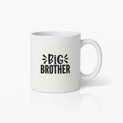 Koffiemok 330ml – "Grote Broer" Quote Design – Cadeau voor Broers, Broers en Zussen, Zwangerschapsaankondiging, Familie Gelegenheden