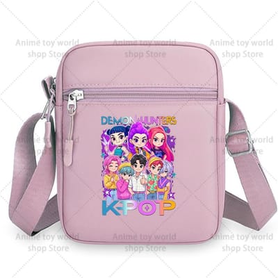 Duurzame KPop Demon Jagers Meisjes Crossbody Tassen Nylon Kleine Schoudertas Kawaii Oxford Messenger Zijdelingse Sling Bag Echtgenoot Dame Borsttas white