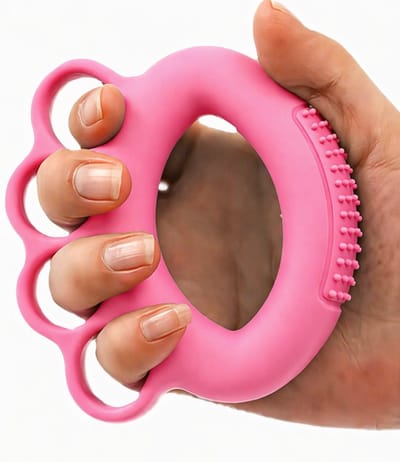Siliconen Vingertrainer 30LB – Grip Trainer & Finger Exerciser – Handtrainer voor Kracht, Revalidatie & Flexibiliteit – Vingerstretcher – Roze