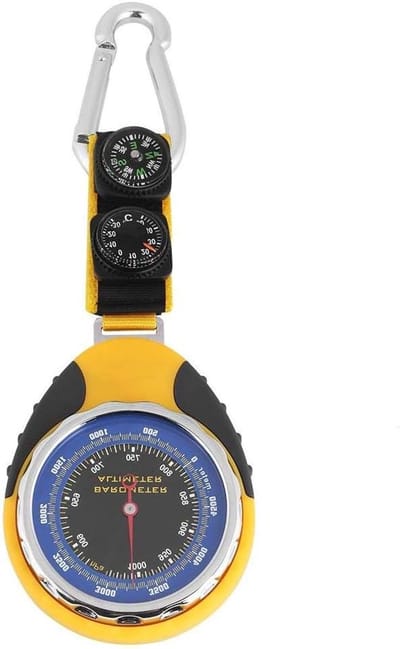 4-in-1 Analoog Hoogtemeter, Barometer, Kompas en Thermometer voor Outdoor Activiteiten