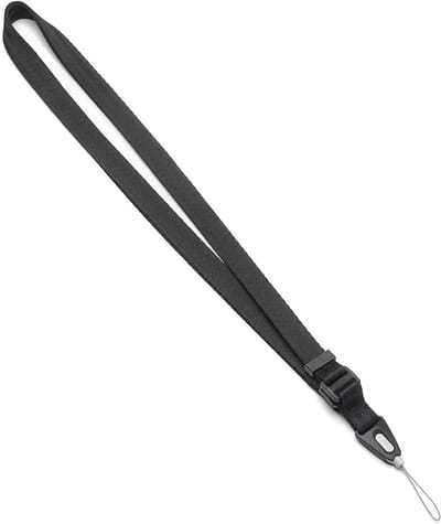 Verstelbare Lanyard voor Mobiele Telefoons, Sleutels en Camera's - Zwart